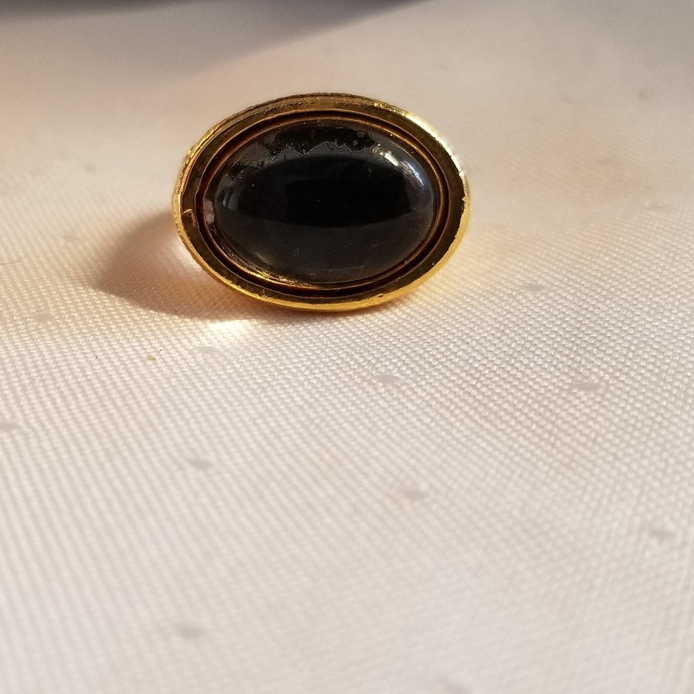 Tourmaline Ring Gold Tone - Picture 5 of 6